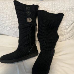 UGG Classic Cardy Knit Slouch Boot with Buttons Like New Size 8
